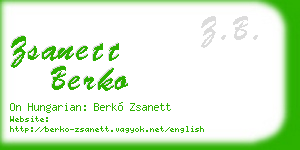 zsanett berko business card