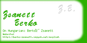 zsanett berko business card